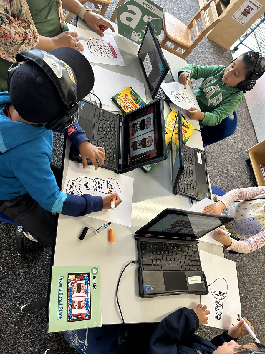 MrsBach_'s tweet photo. National Donut Day sound like a good excuse for a RIASEC party to me! We even worked in some song practice as we worked.  #TK #RIASEC #RiosRocks, #YouBelongCV, #cvWOW @RiosRobots https://t.co/f1KaLmYgNo