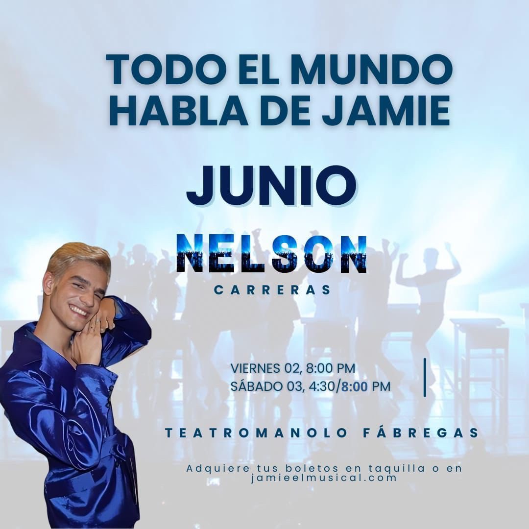 NelsonCMex's tweet photo. ¿Ya están listxs para este fin de semana?🤩
Es hora de cantar y bailar junto a Nelson Carreras como Jamie New en "Todo el mundo habla de Jamie" 👠✨
•Adquiere tus boletos en taquilla o en:
https://t.co/0kokFfxkF7
#NelsonCarreras #NelsonIsJamie #TodoElMundoHablaDeJamie https://t.co/90gi71Yk19