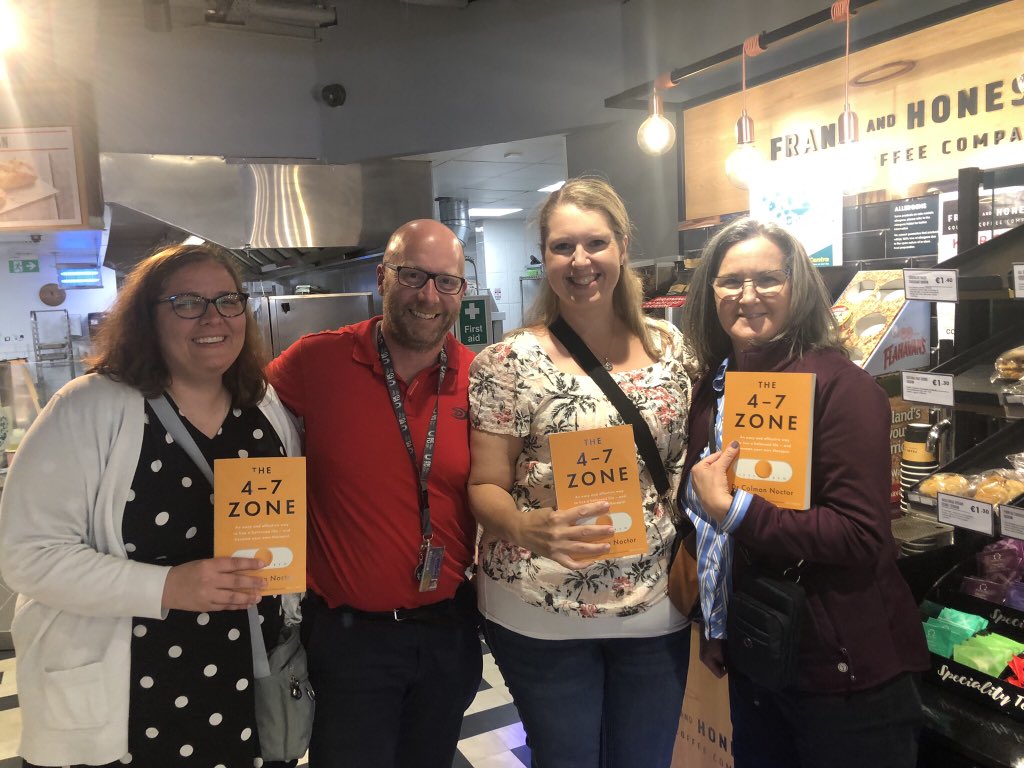 Great to see our friends from @MGAstateU planning on getting in the 4-7 Zone with @colnoc77 recent book. Happy reading ladies, we won’t recognise you after the weekend😊 #4to7zone