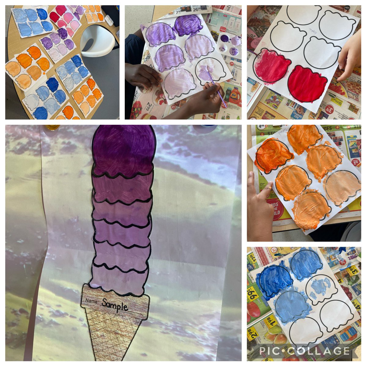 Can’t wait to finish up our value ice cream cones on Tuesday! Students worked so hard today!
