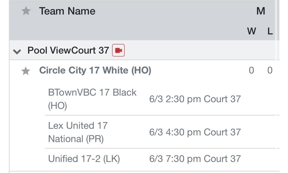 JVA Summerfest day 1 schedule!! Catch us on court 37!! #2 <a href="/CCVBCrecruit/">Circle City Volleyball Recruiting</a>