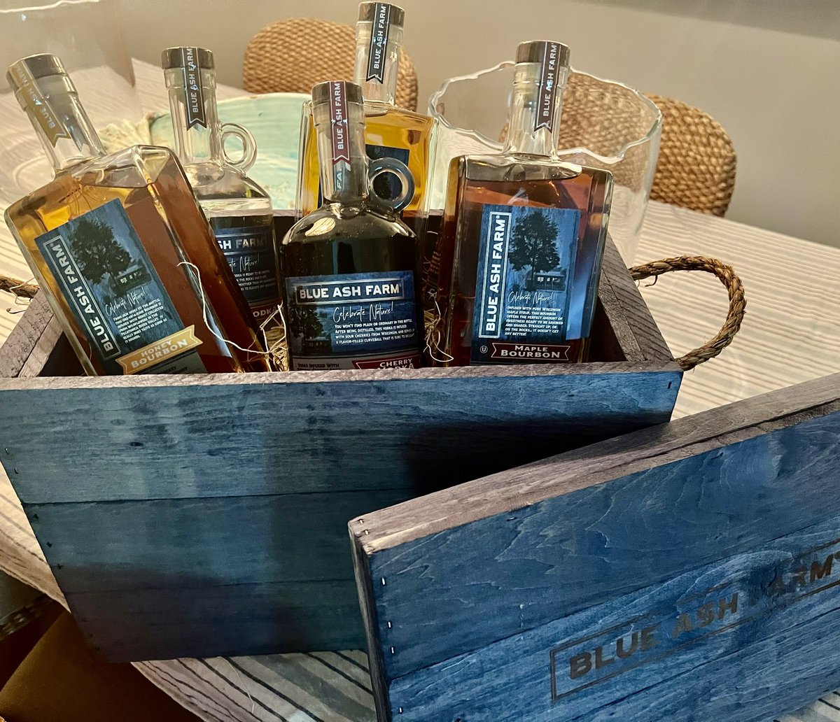 Jimmyjude13's tweet image. My bro Woody @BlueAshFarm sent me a case of his hand-crafted liquors. They are so good I brought them all to the beach. I made my first trade ever with Woody and I’m so happy to see his company go big here. This stuff is made with love, you can taste it 😀🌴👊…