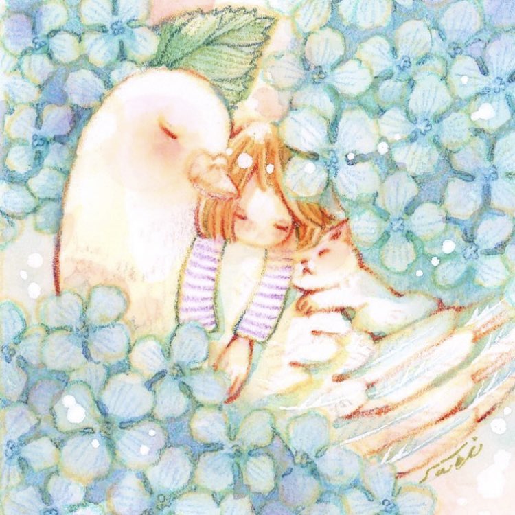 sabi_gara's tweet photo. #雨音を聴きながらTLに紫陽花を咲かせましょう
みんな仲良く☺️😸🕊️🐿️✨ https://t.co/7ejtc7uaZm