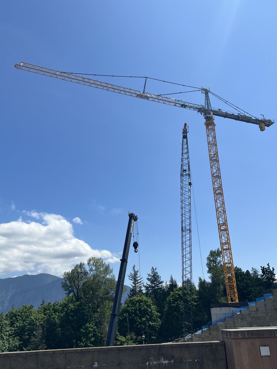 Exciting #ConstructionUpdate! The tower crane is up! Soon you will start to see the pilings go into the ground and the hotel tower begin to rise. Thank you to everyone for being patient (and excited!) during our expansion.