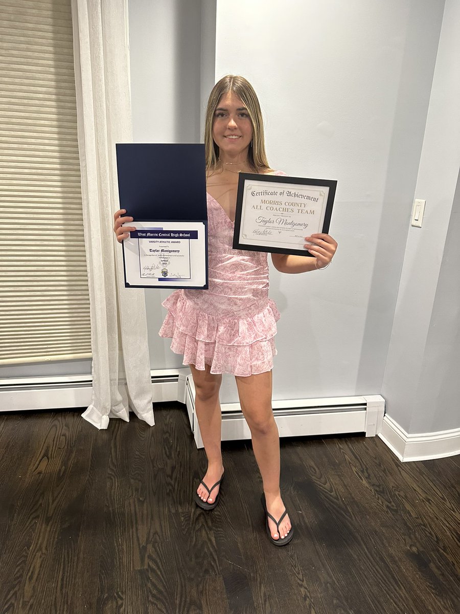 TaylorMont42's tweet photo. honored to receive Morris County All Coaches team, Heart and Hustle award, and Golden Glove award!! None of this would be possible without the help of so many coaches and my family!! Thank you to WMC SOFTBALL for an amazing 4 years🩵🩵 @chris_stelma https://t.co/k5fPYBkldd