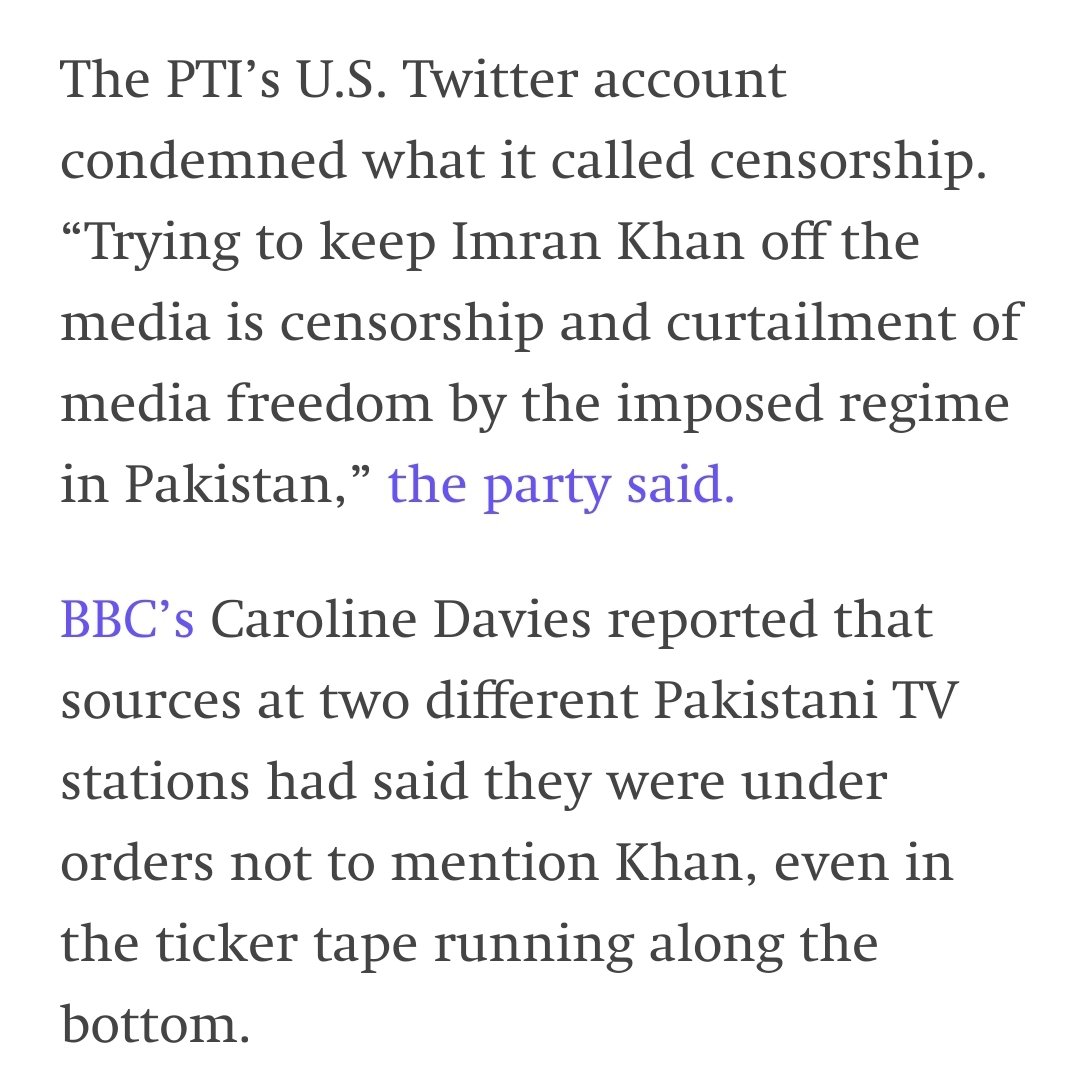 This intercept reveals a secret meeting in which Pakistan's media houses were instructed to completely stop the coverage of the most popular leader of Pakistan, former Prime Minister Imran Khan. @hrw @amnestysasia
@Reuters @TheEconomist
theintercept.com/2023/06/02/imr…
#NoKhanNoTV