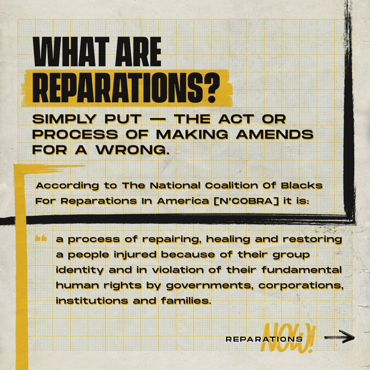 Mvmnt4BlkLives's tweet photo. Ready to take action in the fight for reparations? Here's what you can do:
💛Join us on Monday for “#ReparationsJune: The Kickoff”: https://t.co/RIvhpS3Hnr
🖤 Download &amp; share our full reparations toolkit: https://t.co/jnaQG2aznZ

#ReparationsNow #Reparations #ReparationsJune https://t.co/jsi1u3vtoW