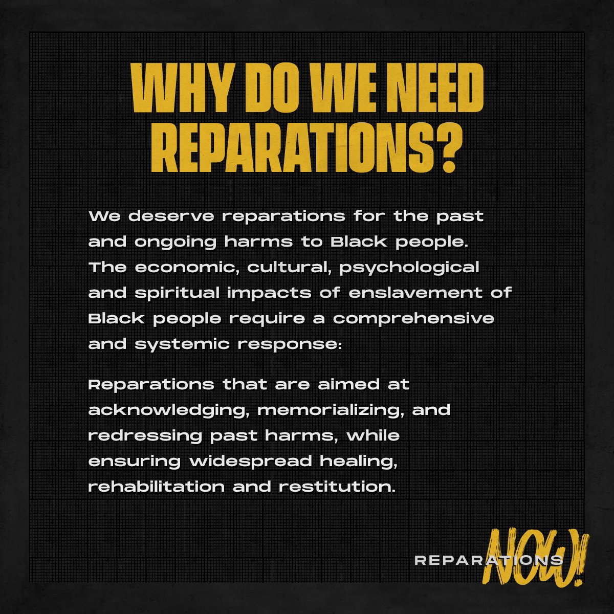 Mvmnt4BlkLives's tweet photo. Ready to take action in the fight for reparations? Here's what you can do:
💛Join us on Monday for “#ReparationsJune: The Kickoff”: https://t.co/RIvhpS3Hnr
🖤 Download &amp; share our full reparations toolkit: https://t.co/jnaQG2aznZ

#ReparationsNow #Reparations #ReparationsJune https://t.co/jsi1u3vtoW