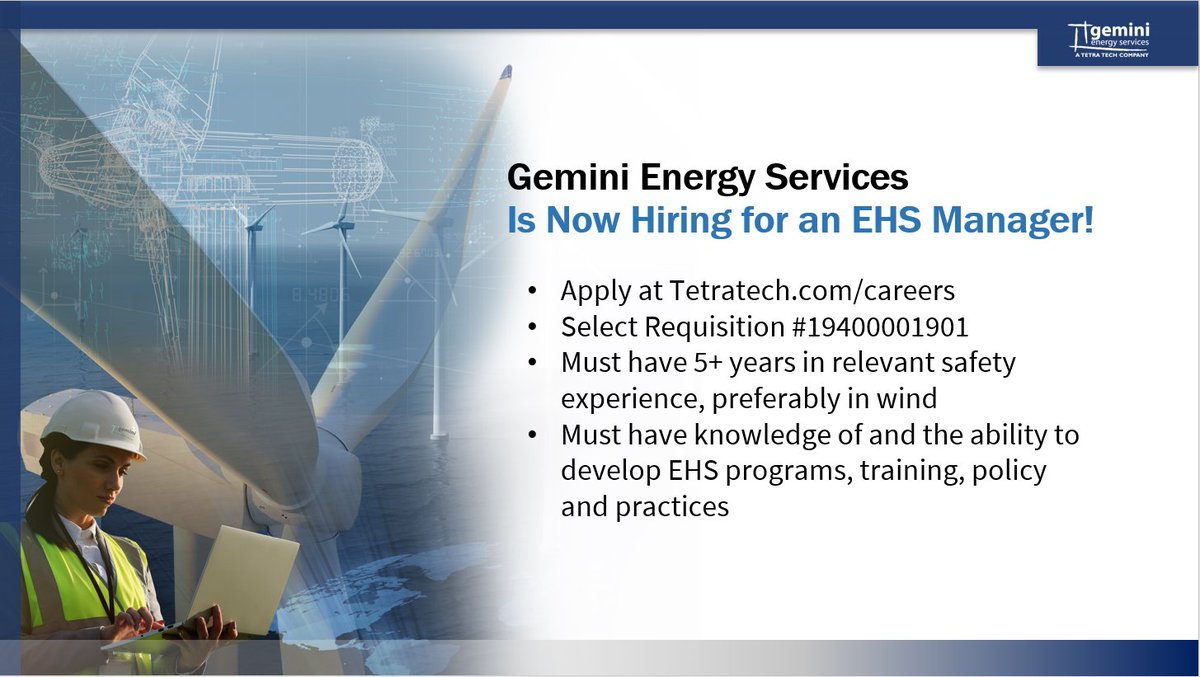 gemini_energy's tweet photo. Happy June Bloom, everyone!

 Gemini Energy Services is continuing to look for a new EHS Manager to add to our tremendous family of safety and quality focused professionals, one capable of handling renewable energy-based safety matters matters all over the USA! https://t.co/WDDXLGXPzv