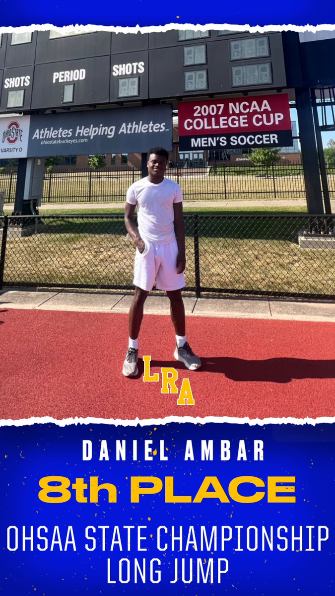 A HUGE congrats to Daniel Ambar on his 8th place finish at the OHSAA Track &amp; Field State Championship. Royals Nation is so proud of you!