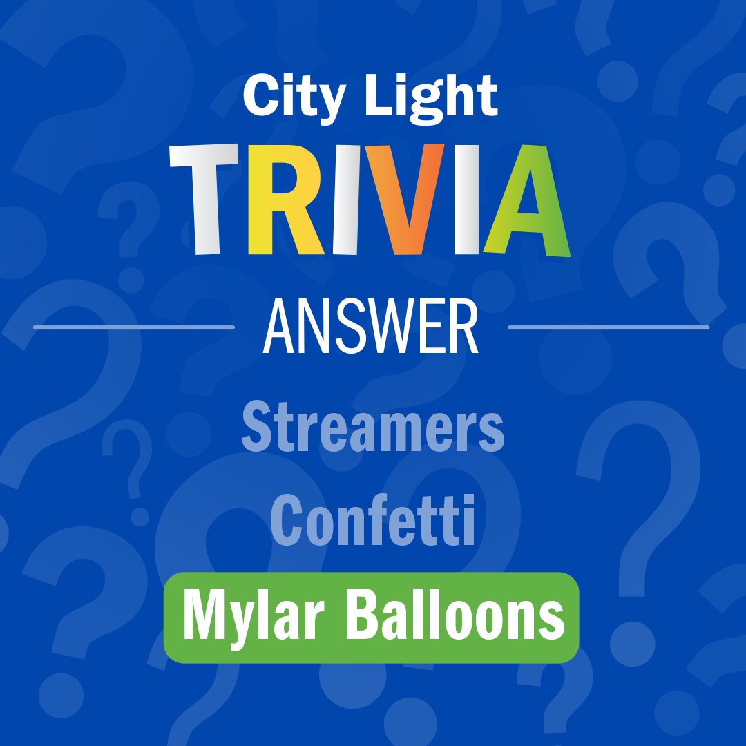 SEACityLight's tweet photo. Did you guess right in this week's #CityLightTrivia?
Unsecured Mylar balloons can cause power outages. Make sure to secure your balloons before any festivities! ๐๐ฐ https://t.co/33HAtU5jpf