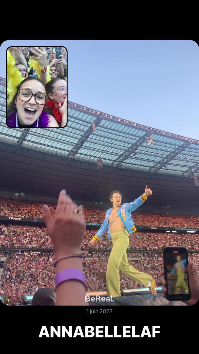 Best bereal ever <a href="/Harry_Styles/">Harry Styles.</a> #LoveOnTourParis