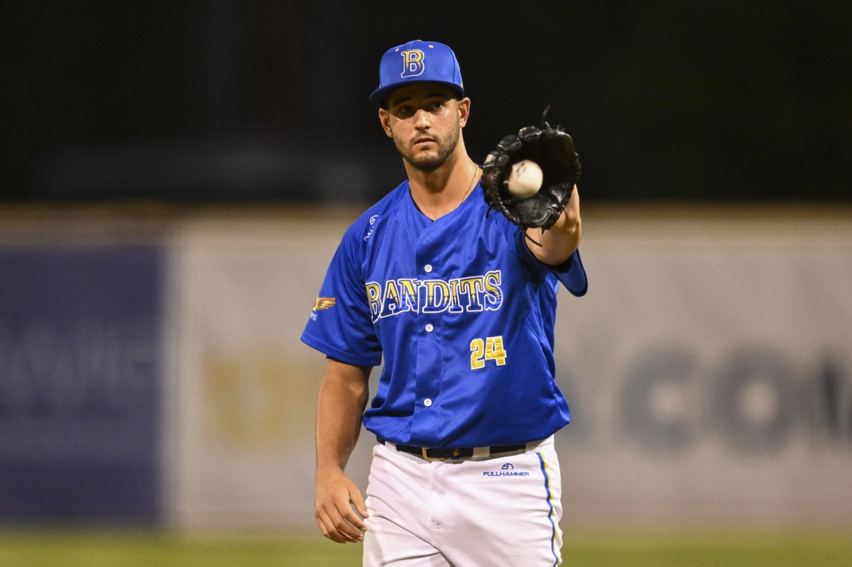 BrisbaneBandits's tweet photo. Birthday Shoutout to this stud, Max Lazar.
Joining us from the #BrewCrew Max featured a team-high 52 strikeouts to just eight walks and an ERA of 3.72 in #ABL23.
#BlueCrew #AlwaysBrisbane https://t.co/nT1iX24Vyk