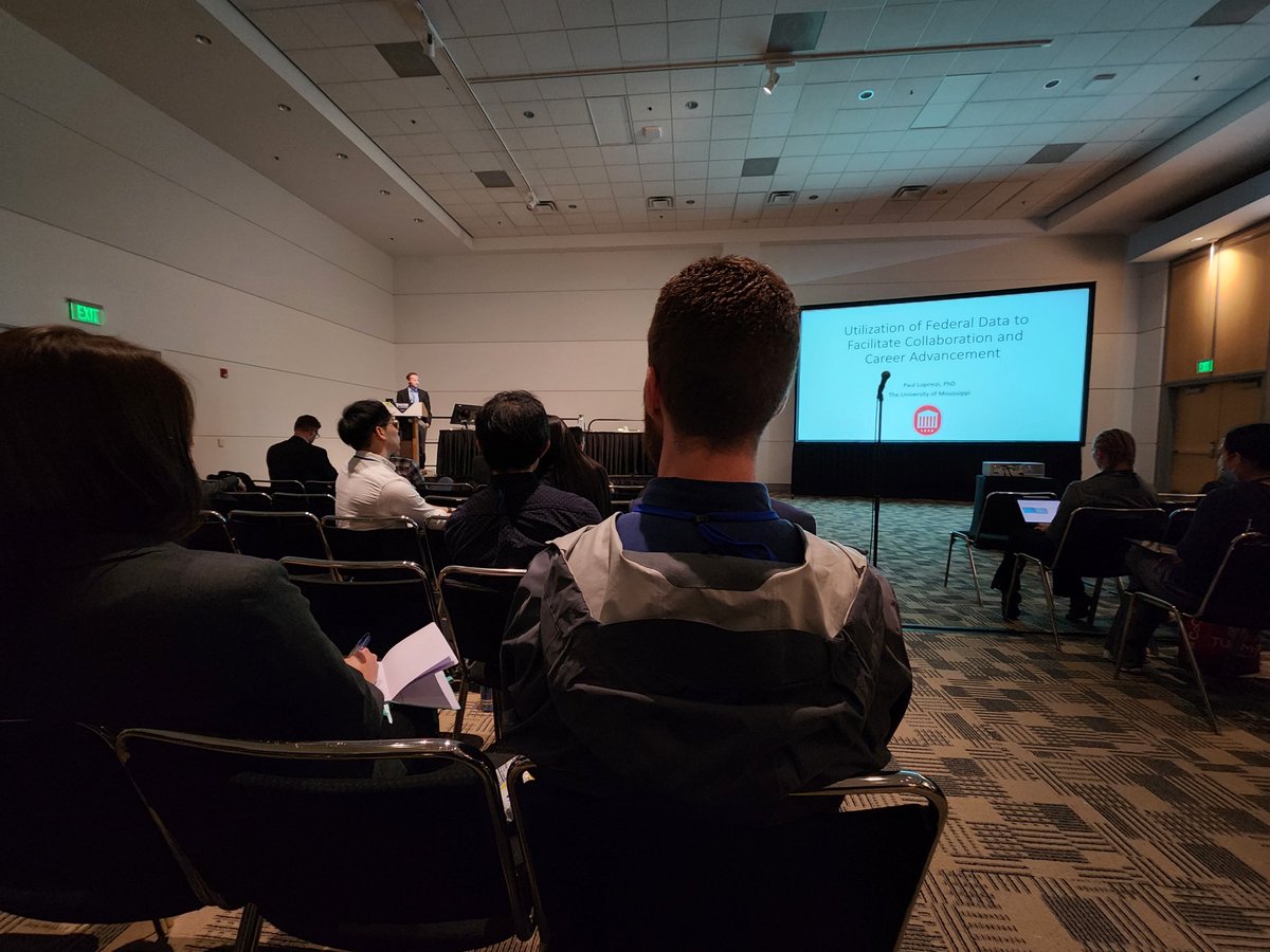 jploenneke's tweet photo. Dr. Loprinzi (@P_Loprinzi) is presenting on how to use "free data" in room 505 #ACSM23 #OleMiss #HESRM https://t.co/xJfuJ5ylRq