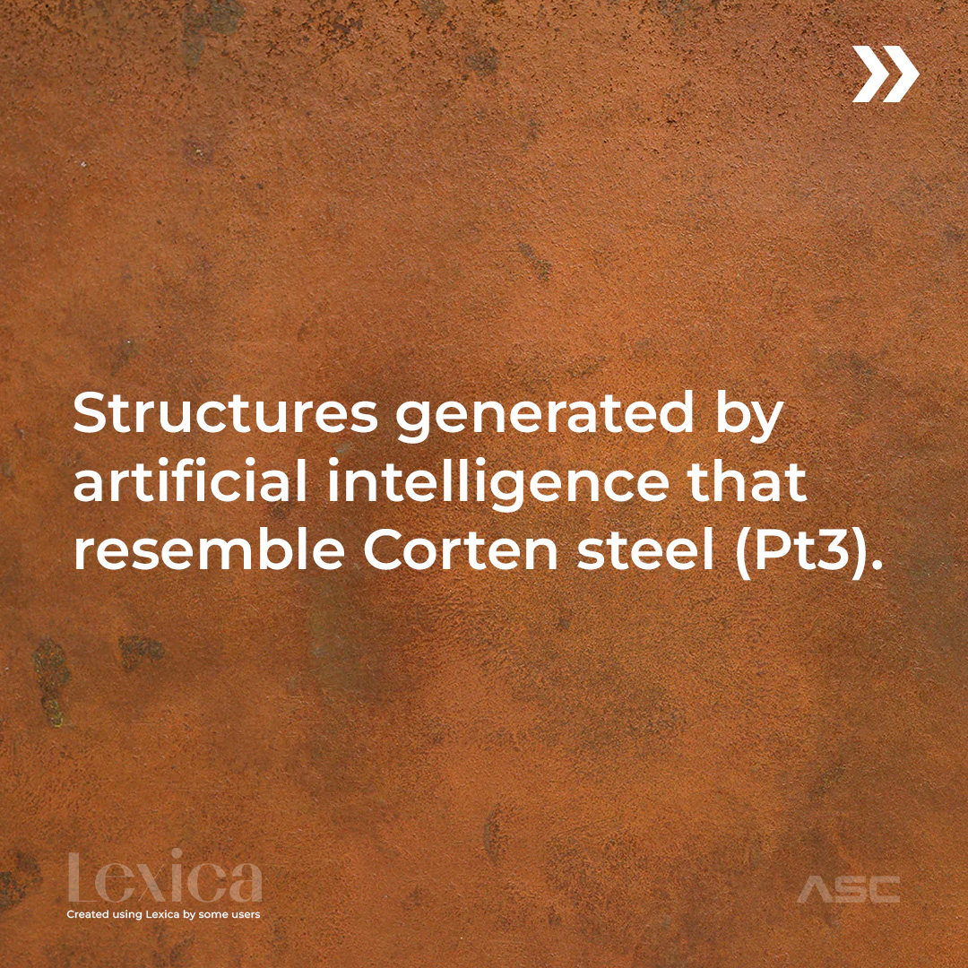 CortenTube's tweet photo. Exploring the limits of AI design, unveiling corten-inspired symmetries.

#steel #cortensteel #structures #tube https://t.co/VDD5dBPHDn
