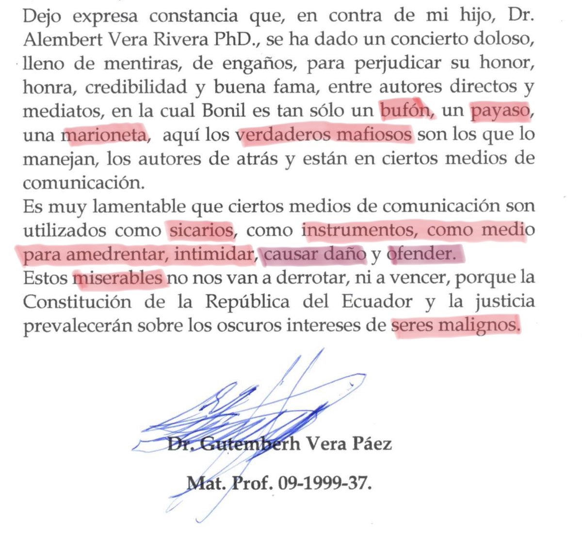 marylivel's tweet photo. @notihoyecuador @CpccsEc Alambet Vera puede y debe ser procesado penalmente, existen varias acciones que la Ley contempla como delitos (Responsabilidades Penales)
Entre ellas la injuria y el acoso psicológico más grave que el acoso sexual https://t.co/PylTUQALUo