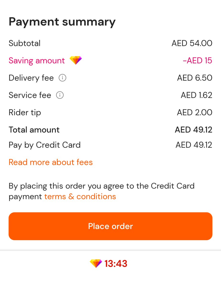 @Talabat I don't know if it a bug or this is how it supposed to work.

The pro discount is working when I use Gem saving before checkout but when I place the order it's not.
