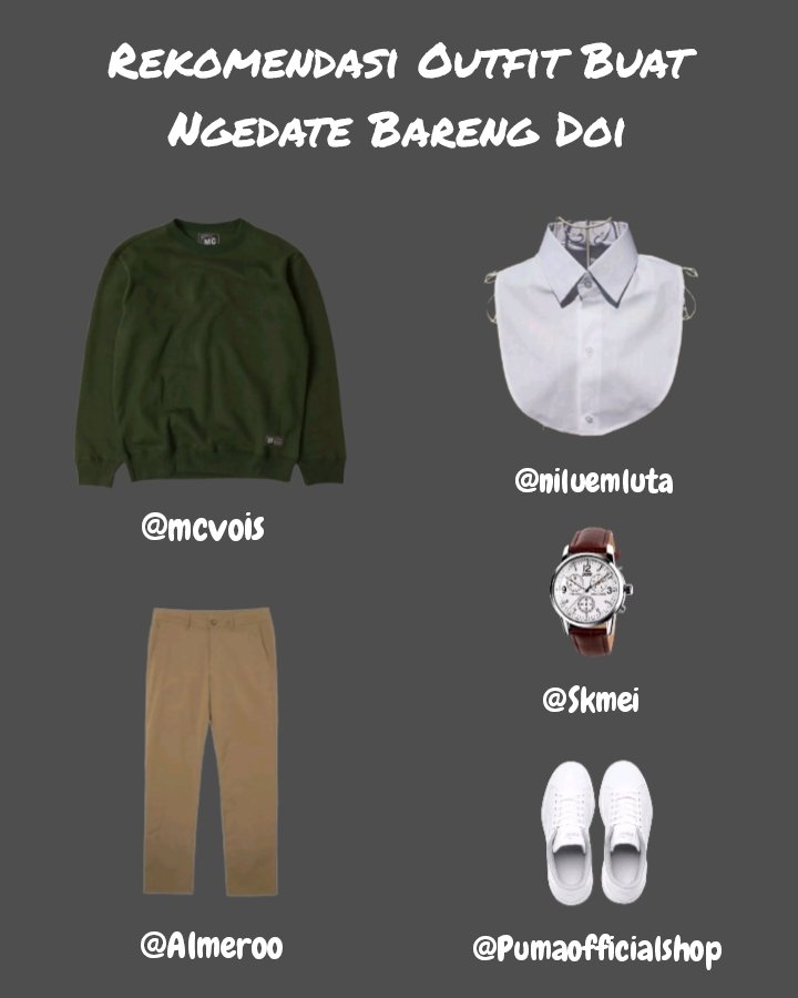 OutfitCowo_id's tweet photo. Rekomendasi Outfi Buat Ngedate Bareng Doi🔥

👇 Thread 👇 https://t.co/2qOzsqEwzM