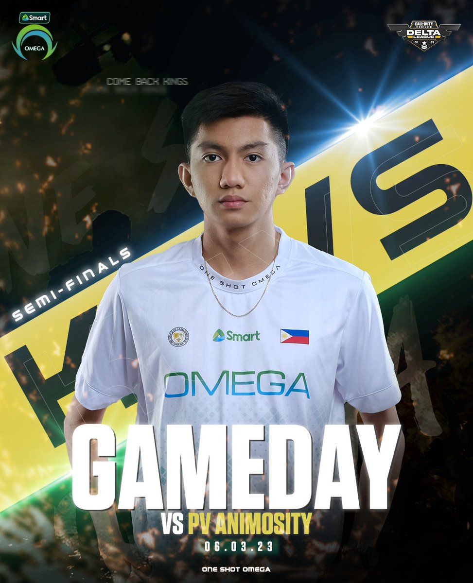OmegaEsportsPH's tweet photo. We are close to the final stage, ka-barangay! 😎

Let's all watch the game of Smart Omega against PV Animosity later at 1PM PHT. Good luck, boys! 🫡

#OneShotOmega #PowerOfSmart #LiveMoreToday  #SmartOMG #SMARTOMEGACODM
#CODM https://t.co/VGVoseldvd