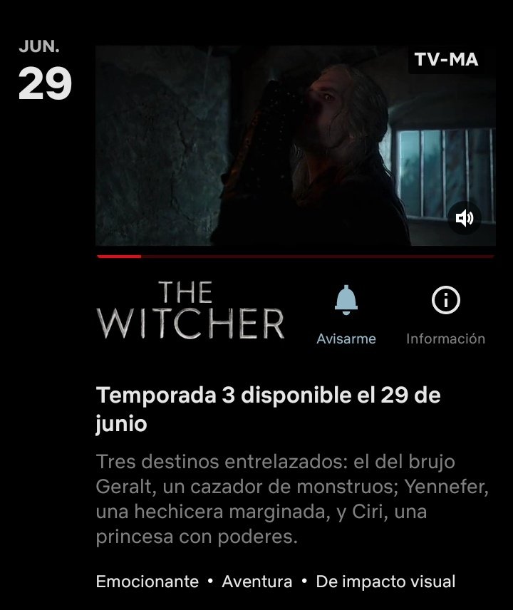 Buscando  a ver si se iba  a estrenar en mexico  encontre otra cosa que claro que voy a ver 

#Senİnandır  #TheWitcher