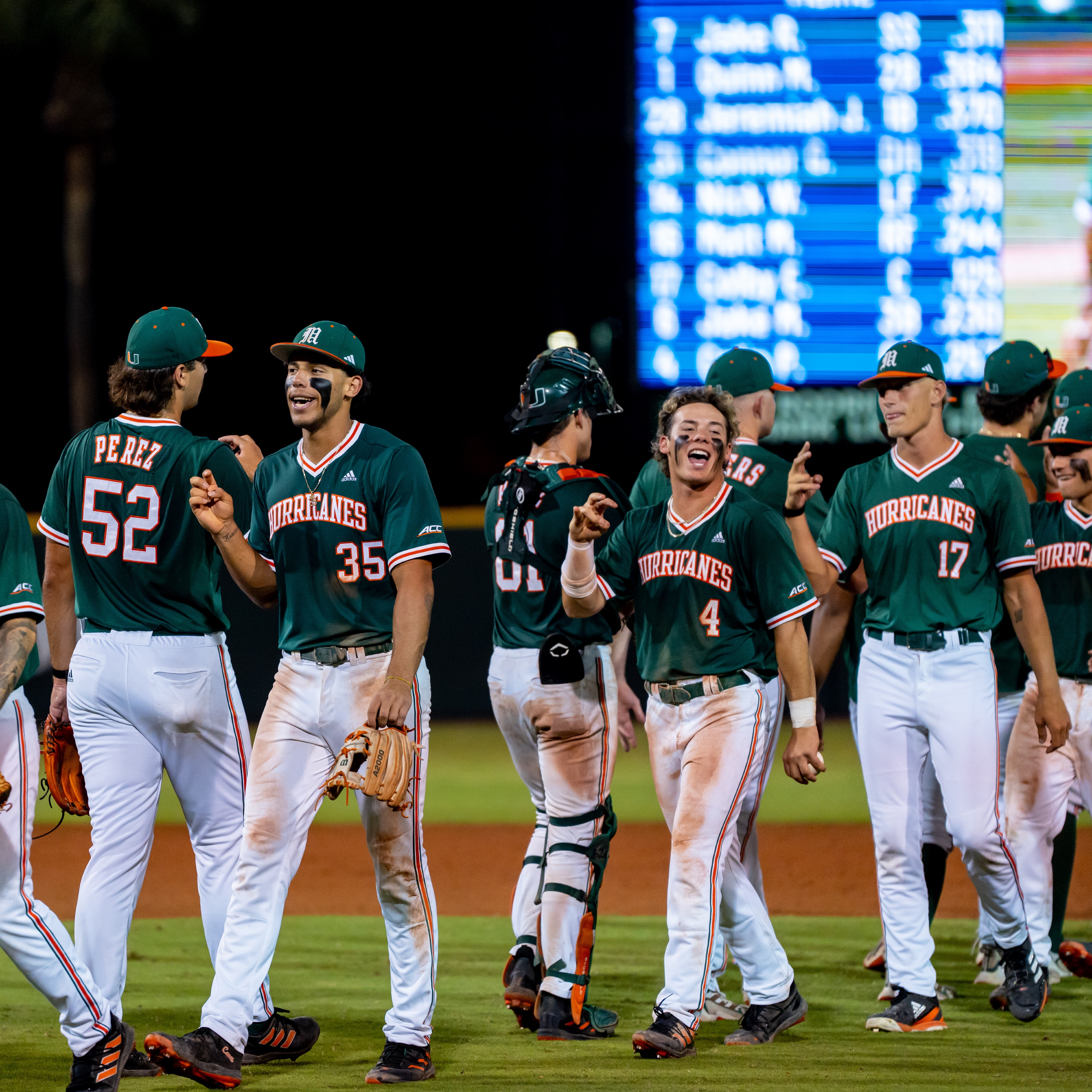 miami hurricanes baseball uniforms home