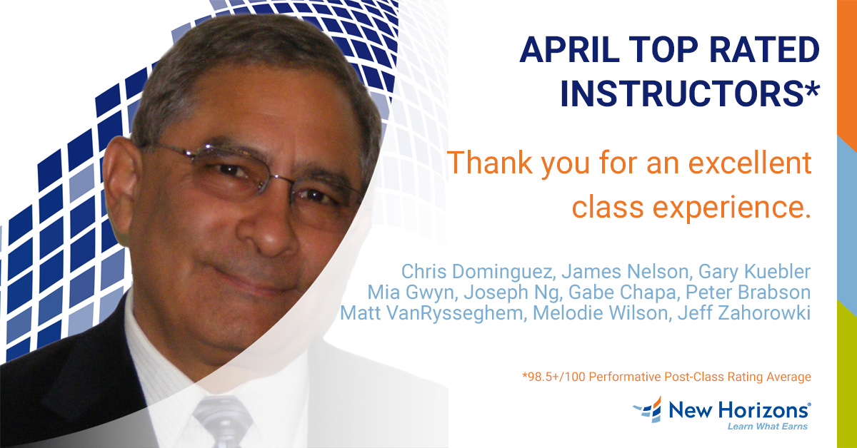 Congratulations to our instructors that received top class ratings by you in April.  
 
#TopRated #Training #Instructors #LearnWhatEarns