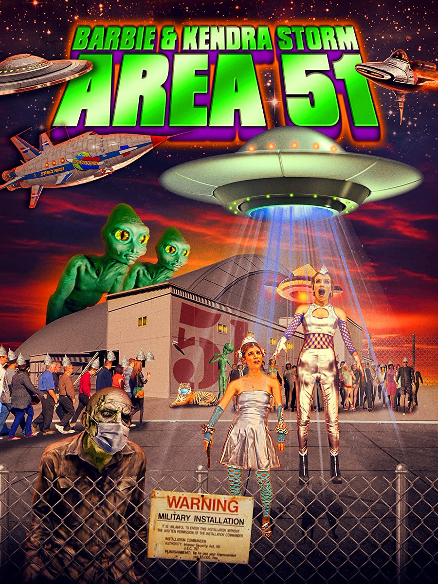 #NowWatching a #fullmoonfeature Barbie and Kendra storm area 51!!! How bad can this be? Lol, we've seen, Corona Zombie, and that was a hoot. ;) #shitbinge