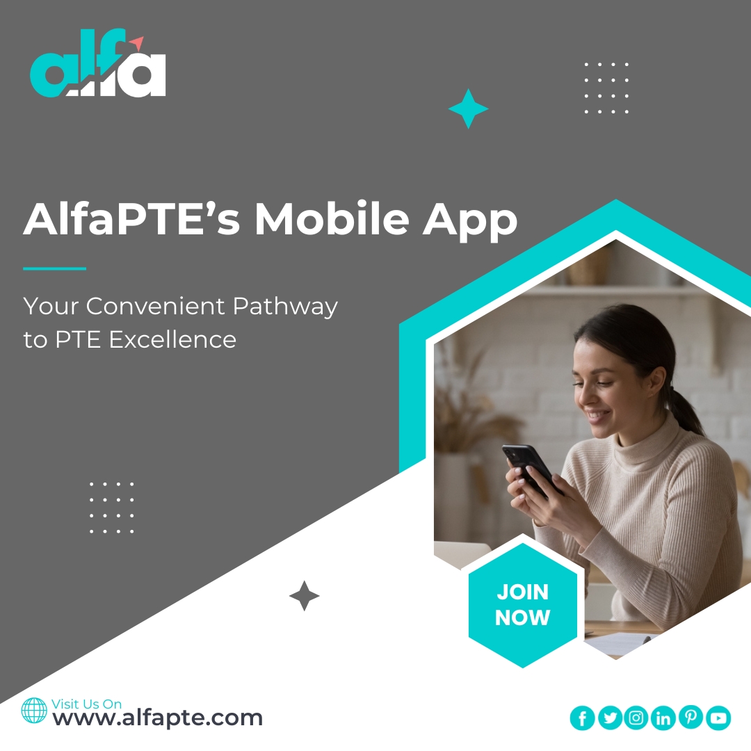 AlfaPTE's Mobile App: Your Convenient Pathway to PTE Excellence

💻 Check It @ cutt.ly/iwqVbNCM
📲Chat with us on WhatsApp: +61 470 260 221

#PTETips #PTEExamPreparation #PTEMockTest #PTEOnlineCoaching #PTETest #EnglishTest #PTEExam #LearningPlatform #AlfaPTE