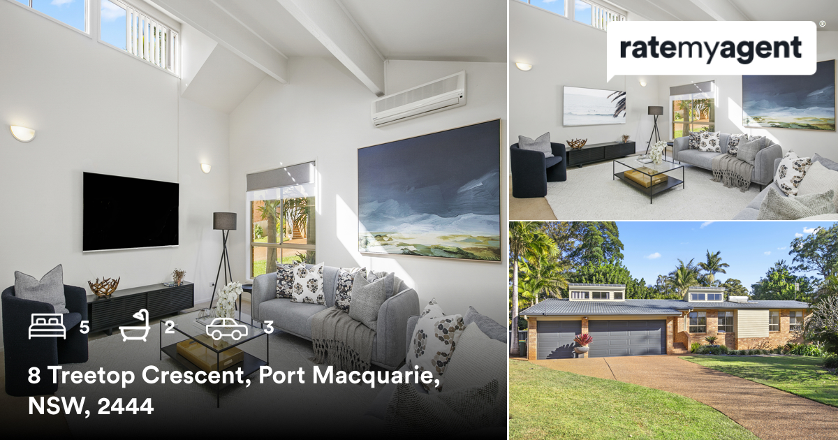 🛌 5 🛀 2 🚘 3
📍 8 Treetop Crescent, Port Macquarie, NSW, 2444

My latest listing on #RateMyAgent.

rma.reviews/iXEmKsUMl1nS

...
#ratemyagent #realestate #Belle_Property_Port_Macquarie