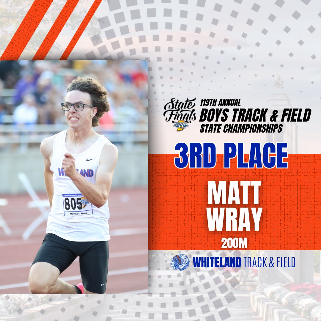 Matt Wray is on the podium! A blazing fast 21.49 secures him a third place finish at state!