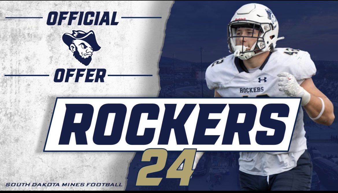 CWestbrook_18's tweet photo. #AGTG After a great phone call with @Coach_Rose_23, I am beyond blessed to announce I have received a scholarship offer from South Dakota Mines! @SchleyRecruits https://t.co/I7QWTcLmx3