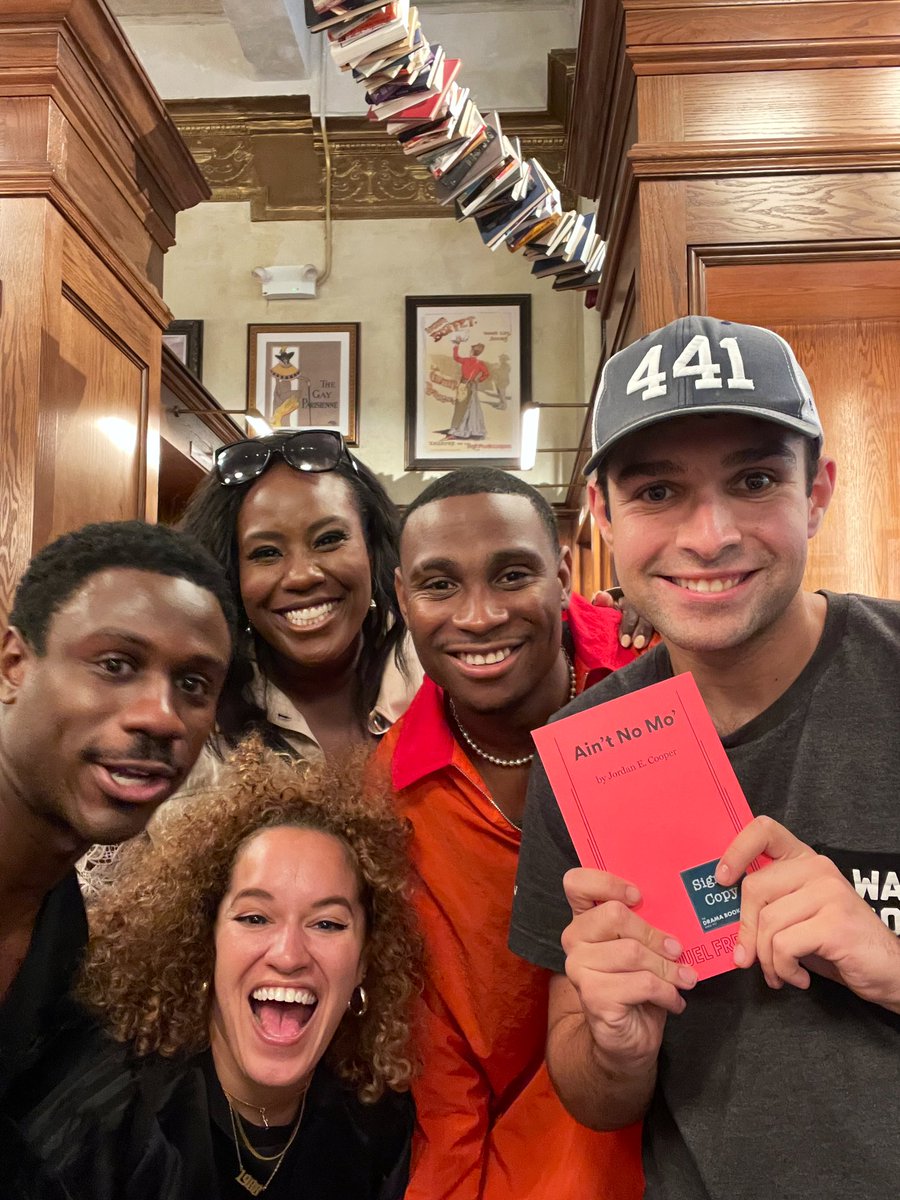 Today at the @dramabookshop I was SOOO lucky to be one of the first to get my hands on a signed copy of this years TONY nominated @aintnomobway and I got to snap a pic with its TONY nominated playwright and stars @JordanECooper_, Crystal Lucas Perry