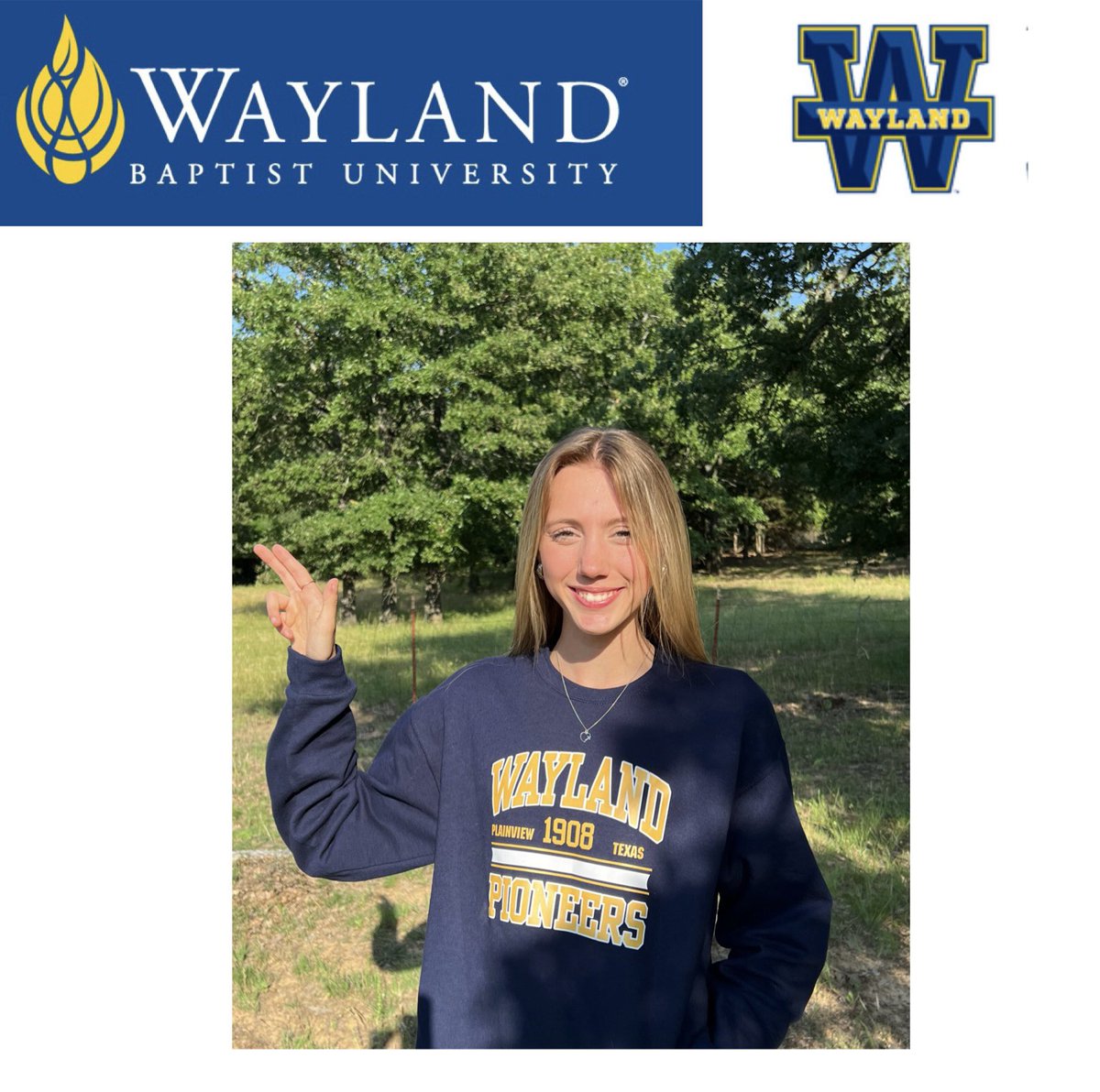 I am proud to announce I have committed to Wayland Baptist Univ. to continue my academic & volleyball career in the Fall of ‘24! I would like to thank God, my parents and coaches that have supported me on my journey! Go Pioneers! @wbuathletics @NRGVBC @blum_vball @BigDMedia19