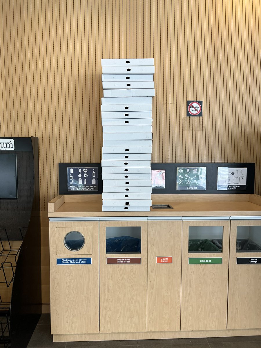 The pizza boxes from the unconference lunch.  From Colonnade on Metcalfe St.