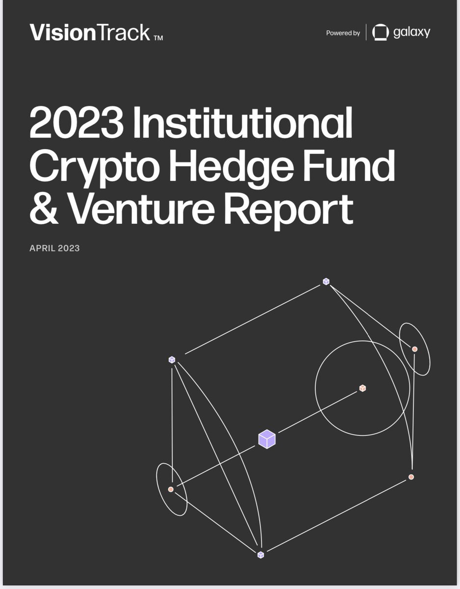 #Crypto-firms held $92.6b in total #AUM through Dec’22 

#Cryptocurrency #HedgeFunds & #venturefunds comprised 75% of all crypto-dedicated AUM with Platforms making up the remaining 25%

Good insight by @galaxyhq @VisionHill 

@Damien_CABADI @RAlexJimenez

visiontrack.galaxy.com/2023-instituti…