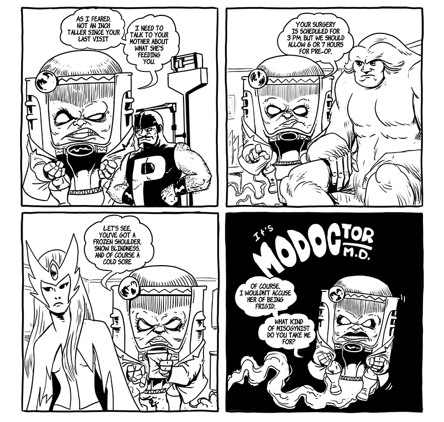bryankellydraws's tweet photo. MODOCtor, The Alpha Flight edition.
#modoctor #modok #modoctorcomic #alphaflight #puck #snowbird #sasquatch #comic #cartoon #dentontx #bryankellydraws https://t.co/a18Q3DYdbj