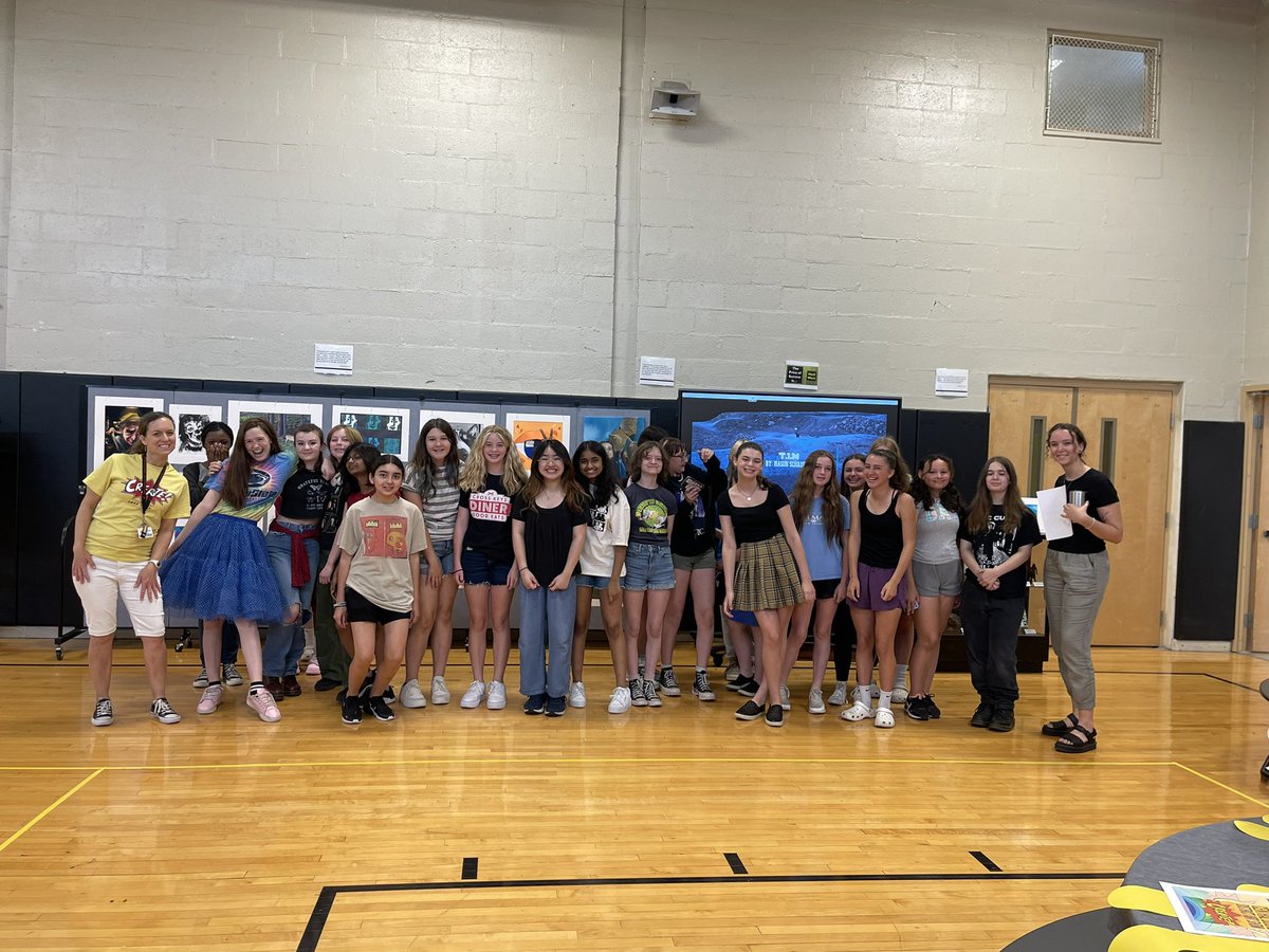 Ms Dunst and Ms Miller brought brought a group of Lenape Ss to the district art show at West during our Intervention and Enrichment block. @