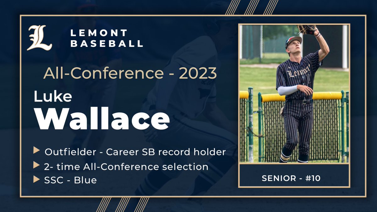 Congrats to @L_Wallace16 on being voted to the SSC-Blue All-Conference team for the 2nd year in a row! Thank you for all you have done for our program. #WN #TEAM #WeAreLemont