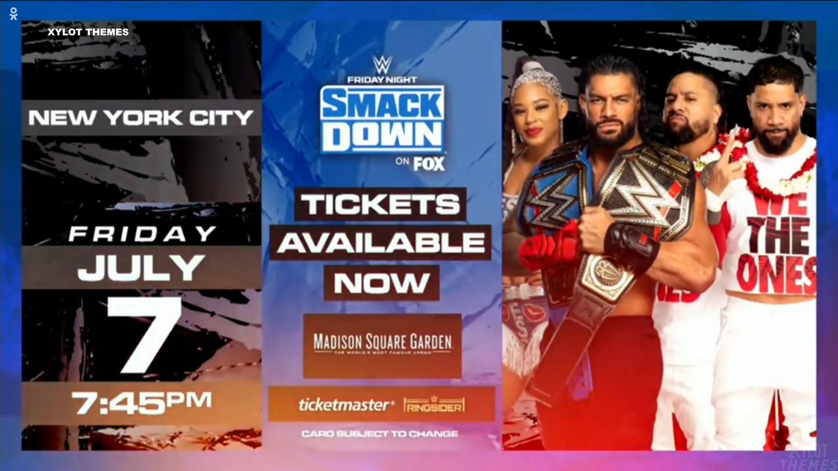 WWE Returns to Madison Square Garden on FRIDAY JULY 7th!!! 
#Smackdown #Roman1000 #WWELive