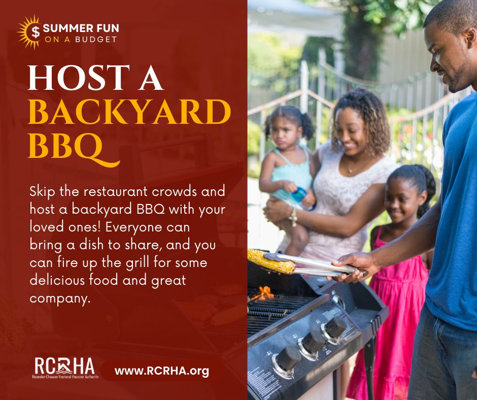 🍔🌭🍉 Skip the restaurant crowds and host a backyard BBQ with your loved ones! Everyone can bring a dish to share, and you can fire up the grill for some delicious food and great company. Don't forget the outdoor games for extra fun! #BBQTime #BackyardFun #Foodie #RCRHA