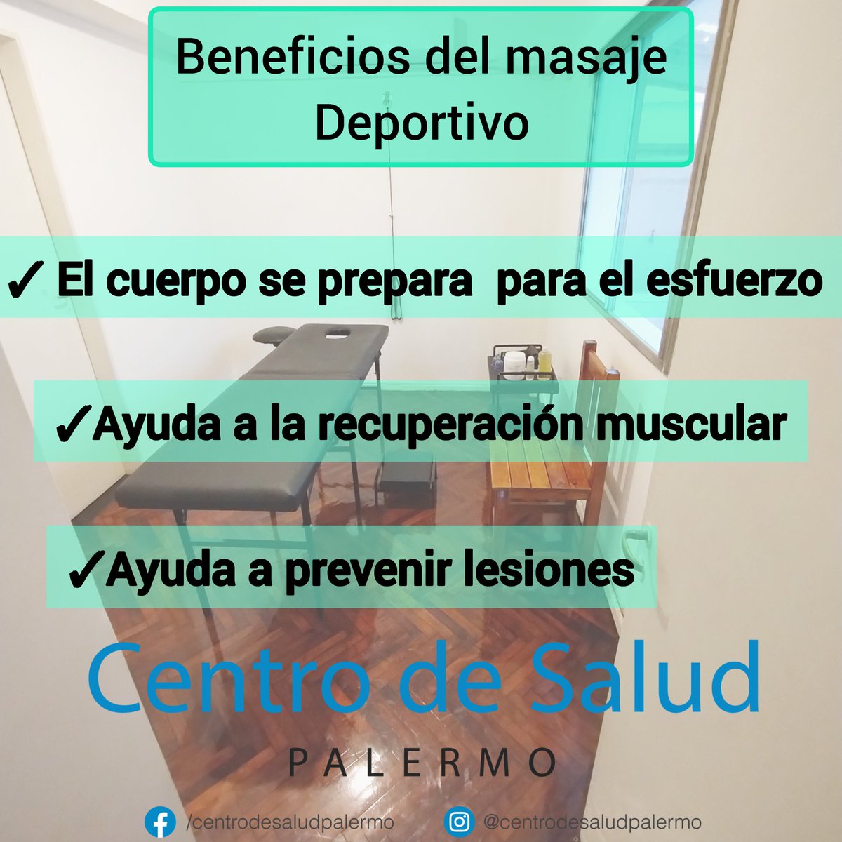 #beneficiosdelmasajedeportivo 
#centrodesaludpalermo