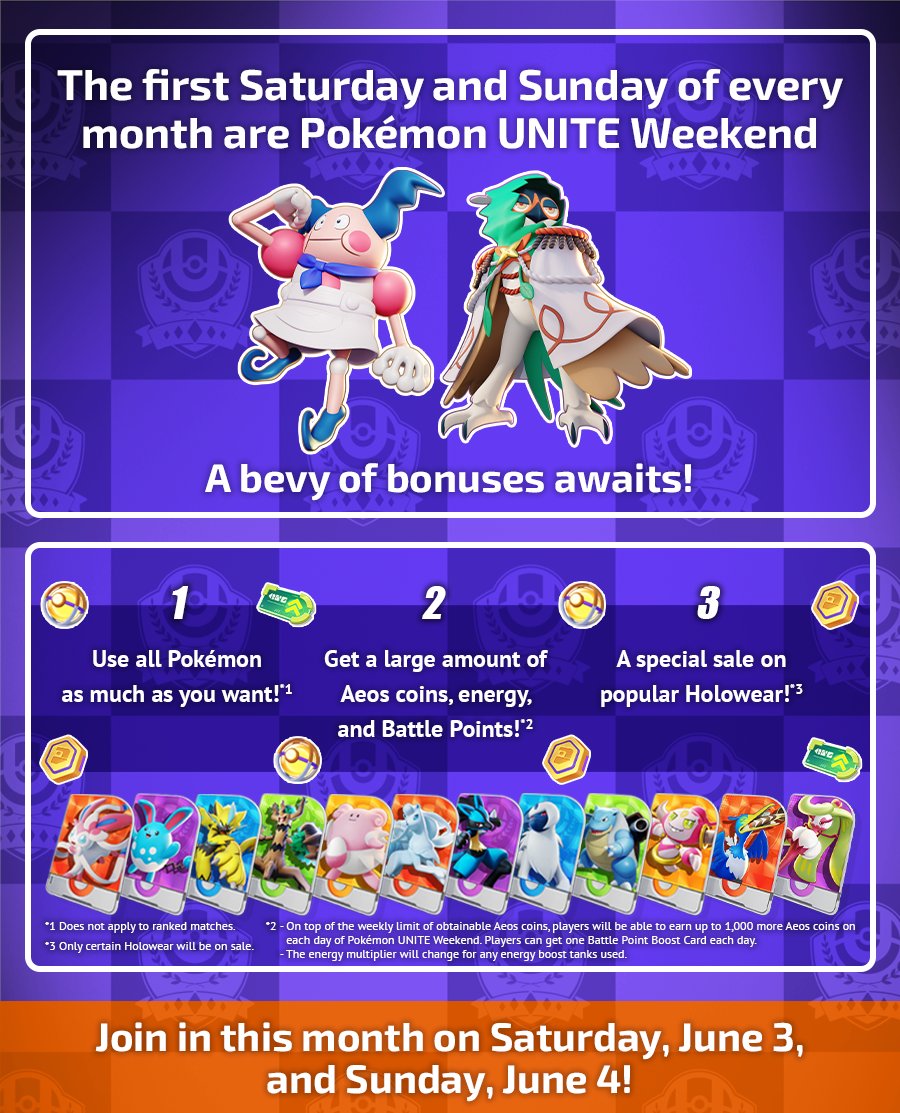 Pokémon UNITE on Twitter "PokemonUNITE Weekend has begun! Earn extra
