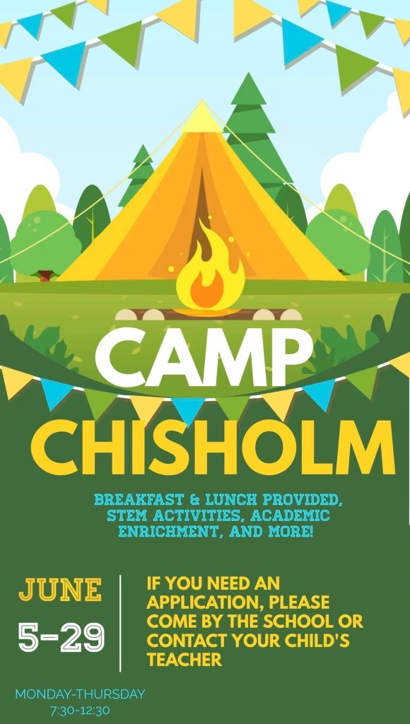 Chisholm Summer Camp starts Monday!  We are excited about the summer program. All students who registered will begin on Monday! #MPSRising #LetsGetIt @DegaSuper @ALdirectorH  @franklincovey @Blackal4edu @MPSAL @TheLeaderinMe @AJCMindset @AlabamaAchieves