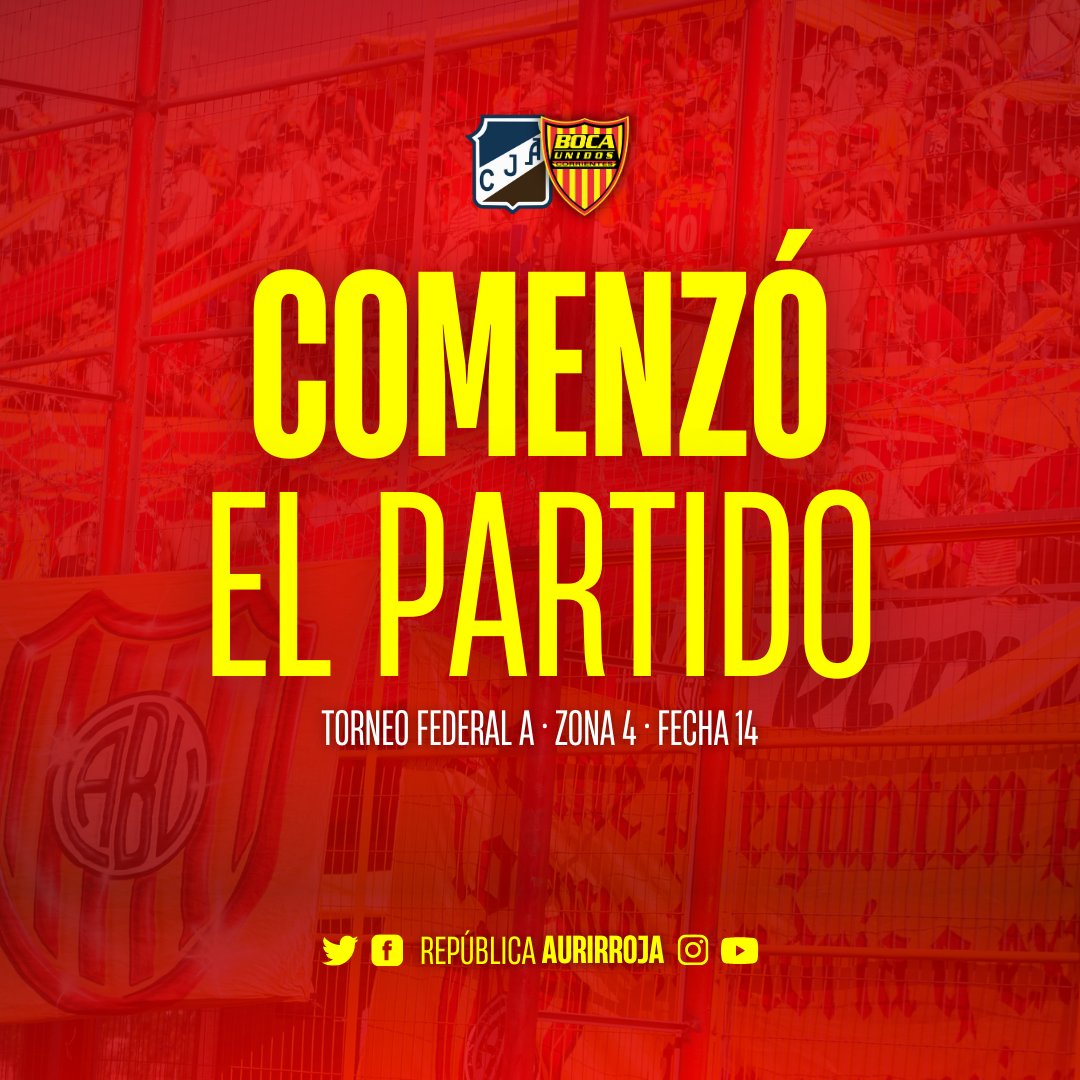 ¡YA SE JUEGA EN SALTA! ⚽️

#JuventudAntoniana vs. #BocaUnidos 

#FederalA🏆
#VamosAurirrojo❤️💛