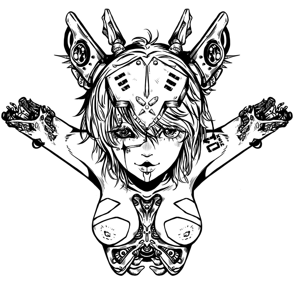 jinxloid's tweet photo. Este dibujo realmente me encanta * - * 💫🪐🌠

#ciberpunk #cibernético #robot #androide #artist #drawing #cienciaficción #artgirl #artedigital #cyborg  #artgirl https://t.co/KKOgF0ieHG