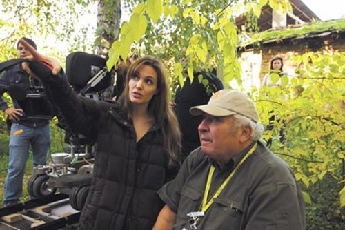 #AngelinaJolie #onset of In The Land Of Blood And Honey with the director of photography  Dean Semler #ITLOBAH