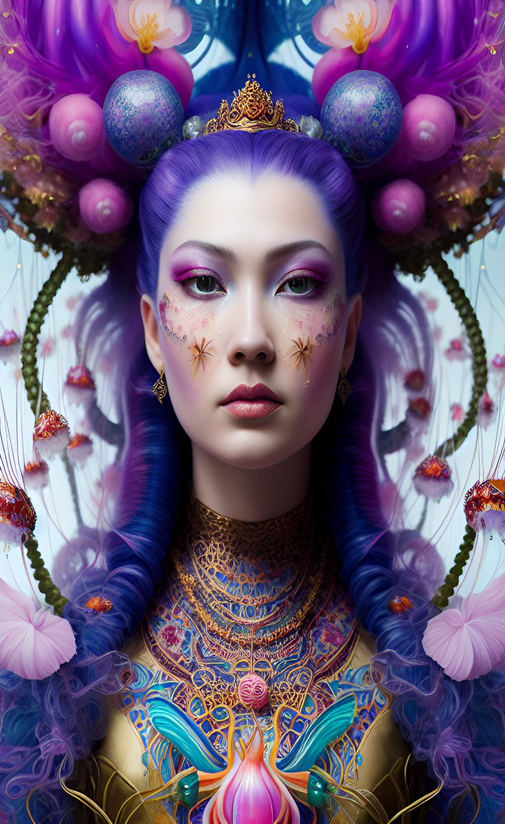 Kroner2190's tweet photo. #PsychedelicArt #Psychedelic #AIArt #AIArtSociety #WomboAI #Wombo #GlassPrincess #Humanoid #HumanoidWedding #DreamAI #WomboArt https://t.co/LMuKxALSB7