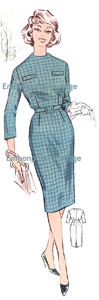 Plus Size (or any size) Vintage 1950s Dress Pattern - PDF - Pattern No 20: Janet tuppu.net/8dd7cd91 #plussizevintage #EmbonpointVintage #Etsy #CustomSize