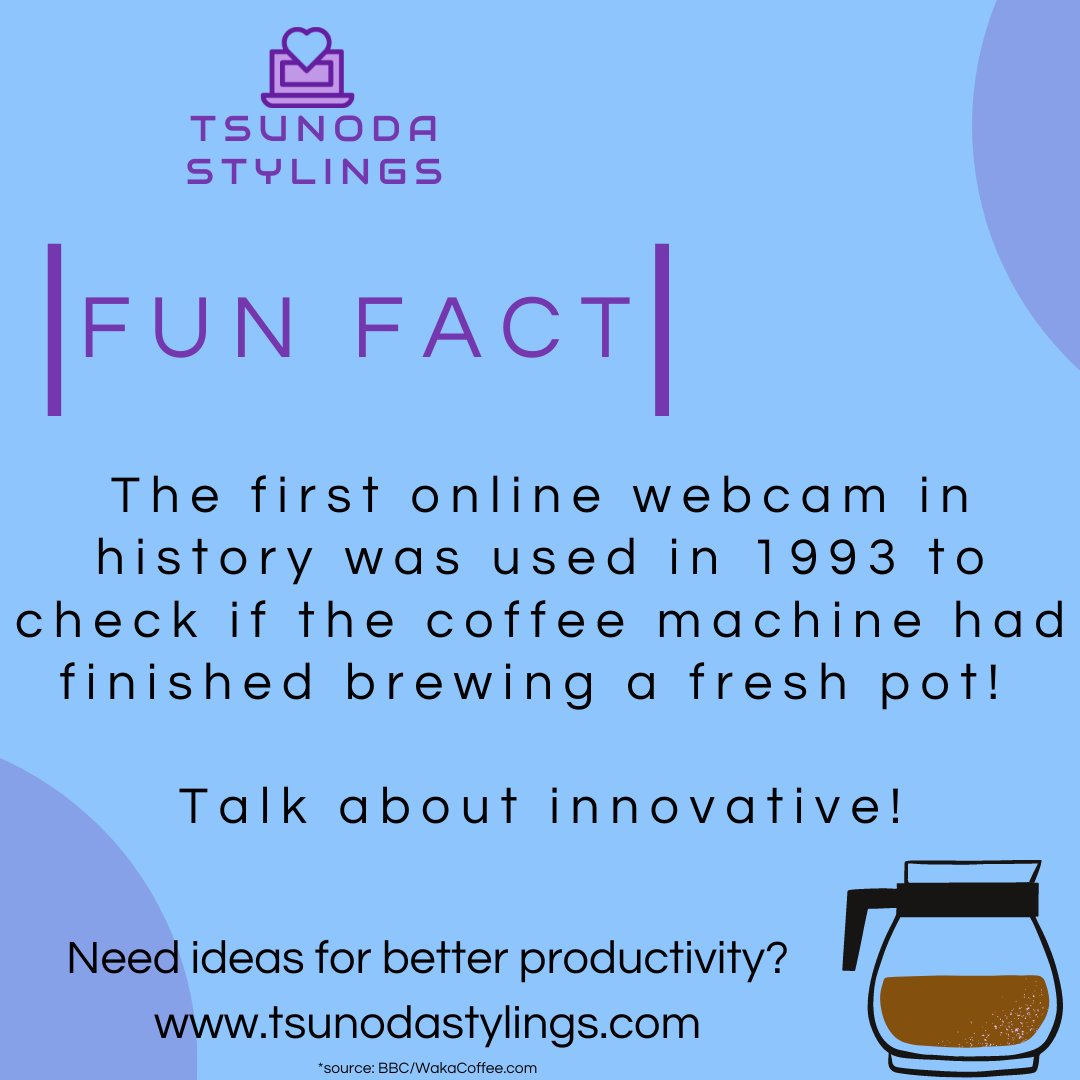Need some ideas for better productivity for your team? 
tsunodastylings.com/consultations/…

#tsunodastylings #funfacts #coffeehistory #techhistory #pridemonth  #blackownedbusiness #smallbusiness #productivity #productivityhacks #productivitytips #innovation  #viralmarketing