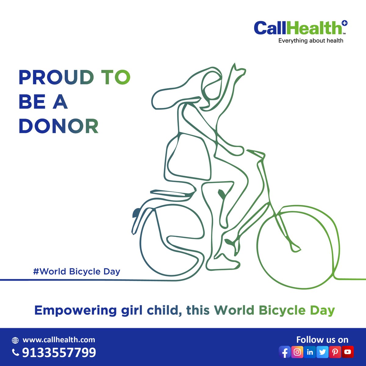 CallHealth is happy to donate cycles to girl children on #WorldBicycleDay 

#worldbicycleday #girlchildempowerment #girlchild #girlchildeducation #education 
#CallHealth - #EverythingAboutHealth